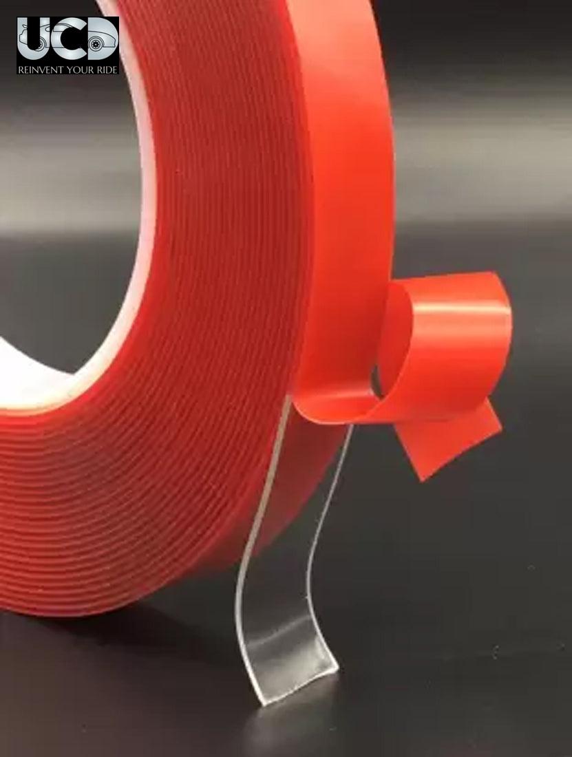 Double Sided Tape Heavy Duty - 1/2" 10' Acrylic Strong Adhesive Removable Double Sided Mounting Tape Clear for Carpet Fix, Home Office Wall, DIY Crafts, Poster, LED Lights, Car Glass Décor