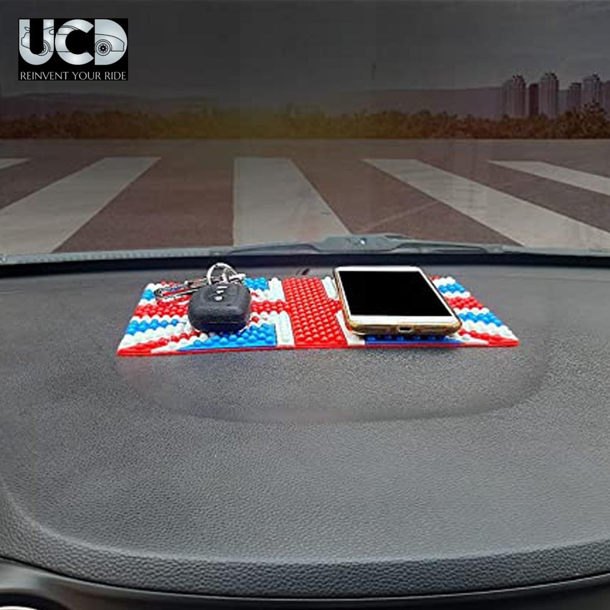 Universal Non-Slip Mat place Smartphone, Keychain or perfume on the Dashboard Sticky and Anti-Slip Rubber Mat
