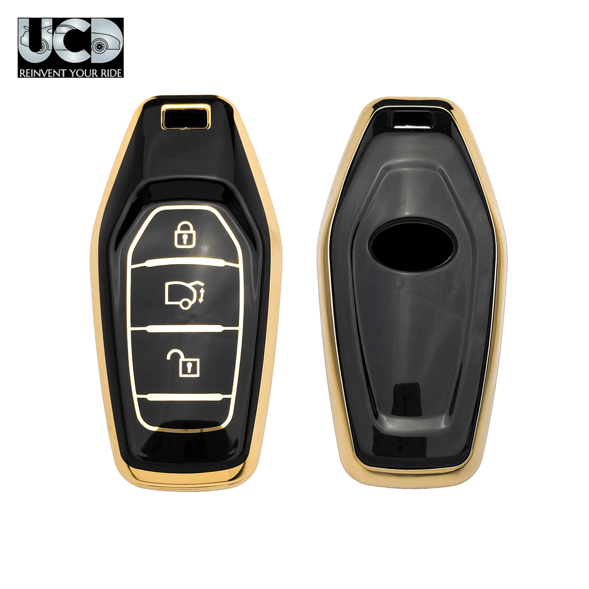 TPU Gold Series Car Key Cover For Mahindra Xuv 500 New