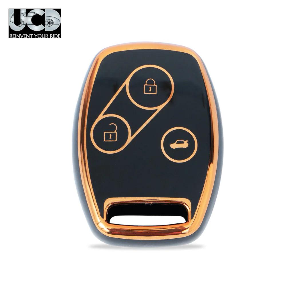 TPU Gold Series Car Key Cover For Honda City