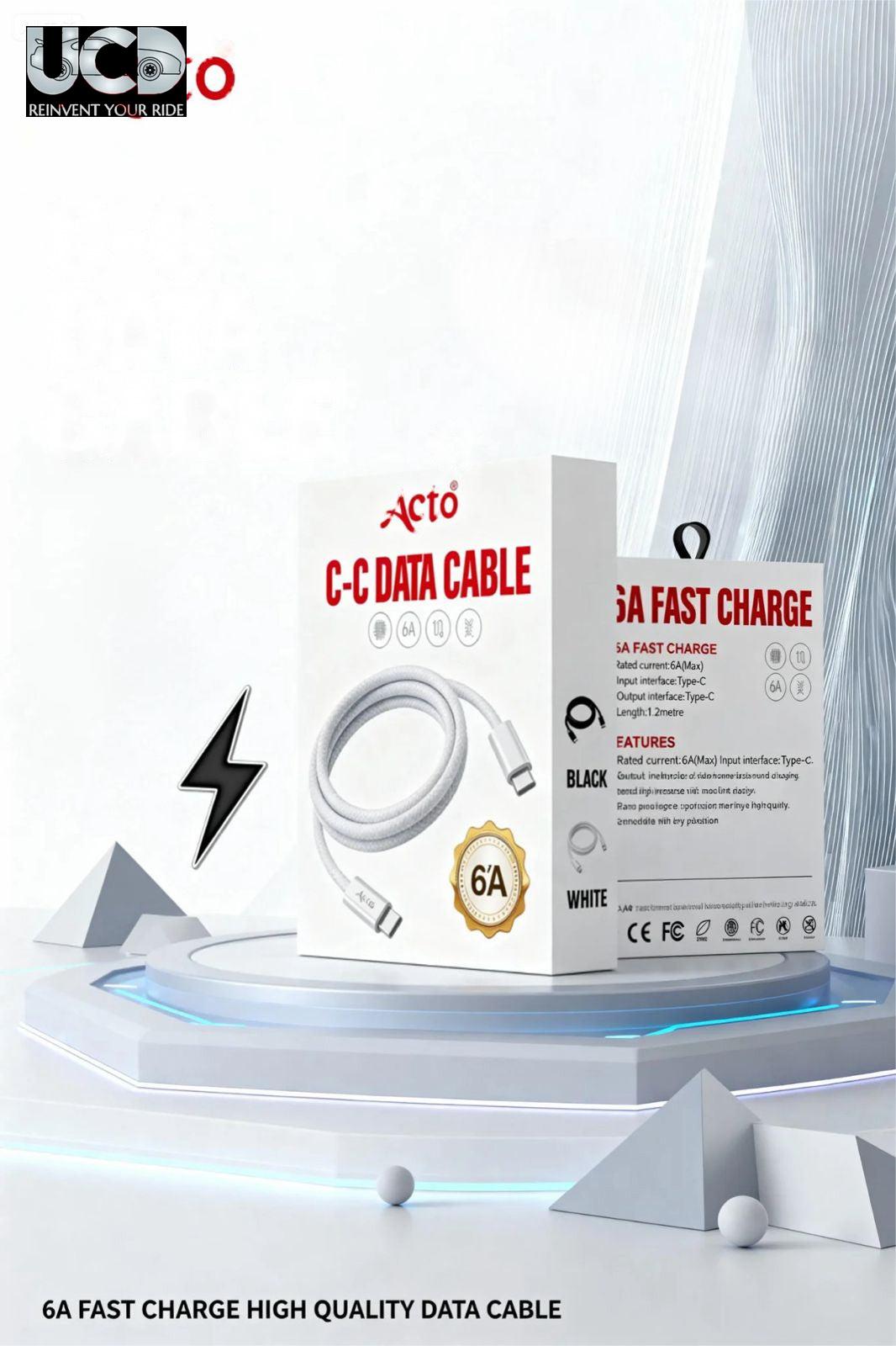 Safe & Speed Type-C to Type-C Data Cable | 1.2 Meter Fast Charging & High-Speed Data Transfer Cable for Smartphones & Tablets