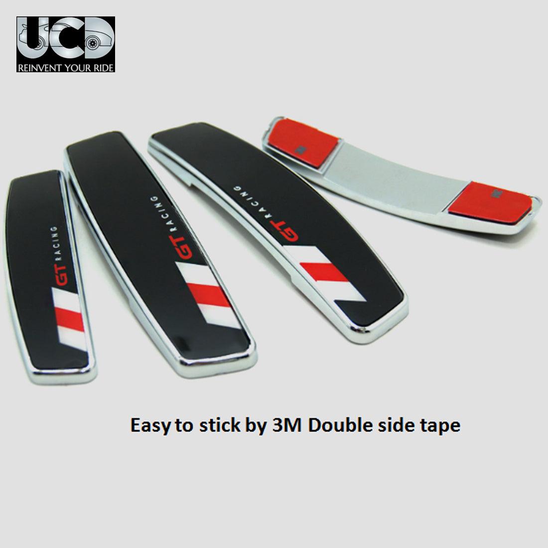 Car Gt Racing Door Guard Edge Protector Set Of 4Pcs In Black