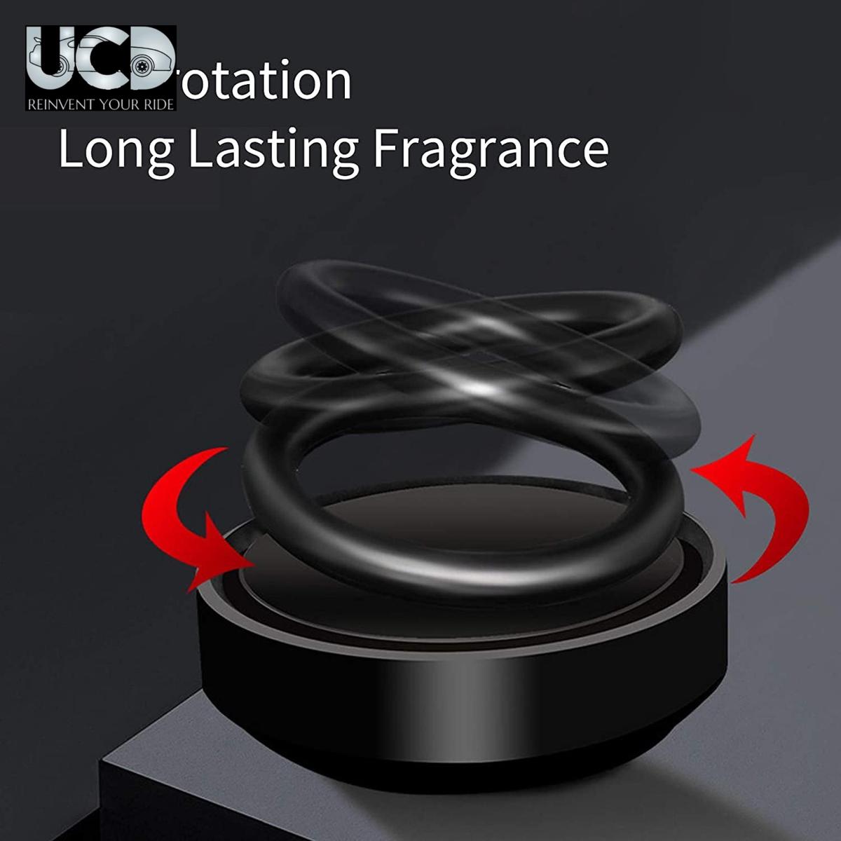 Air Freshener For Car Dashboard Solar Energy Ring Decoration Car Fragrance Double Auto Rotating Aromatherapy