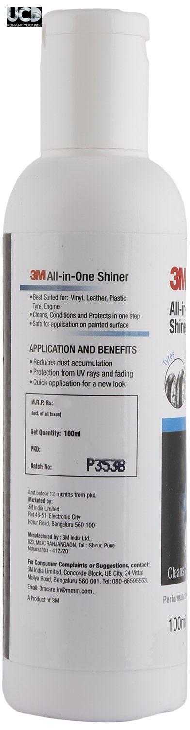 3M All-In-One Shiner (100 Ml) | Restore Shine On Plastic & Leather Parts On Bikes | Reduce Dust Accumulation