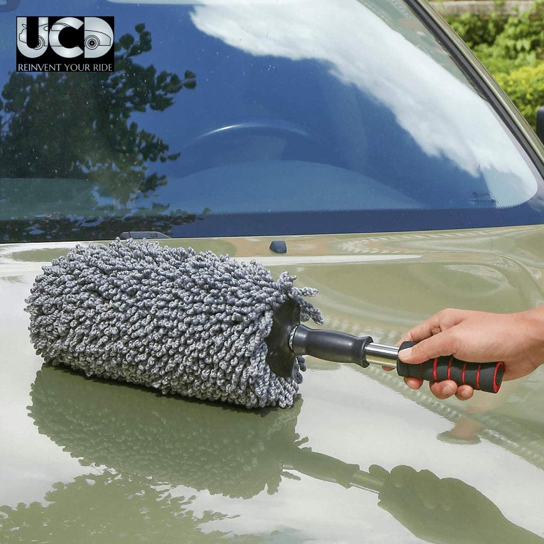 Super Soft Round Microfiber Car Duster Extendable Handle, Supers, Car Cleaning Brush Duster for Car Cleaning Dusting