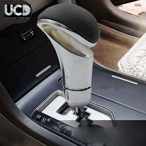 Cut Type Stainless Steel & Leather Gear Knob Universal Car Tuning Replacement Car Accessories