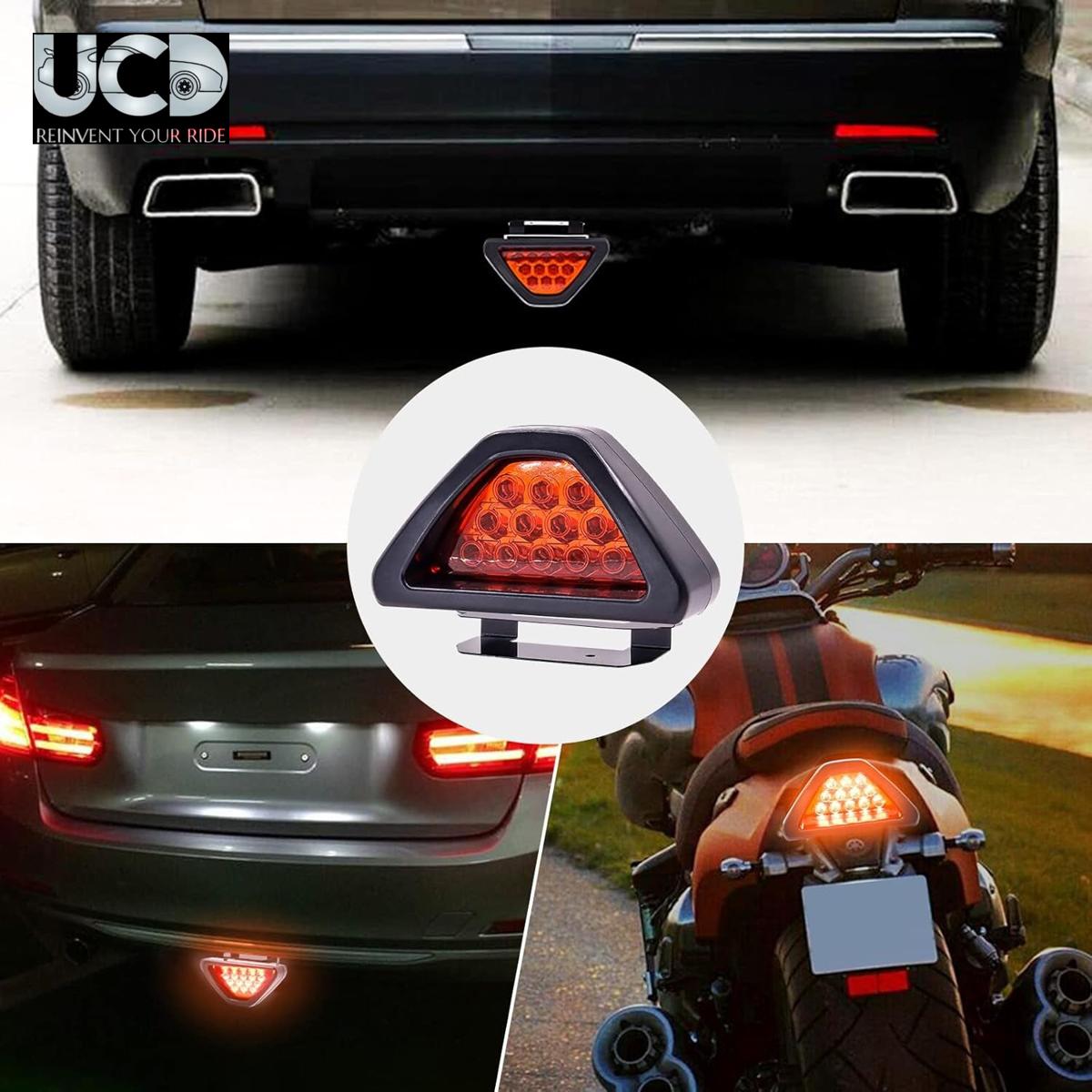 Car Rear Brake Light Style Universal 12V LED Red Compatible with Car/Motorbike