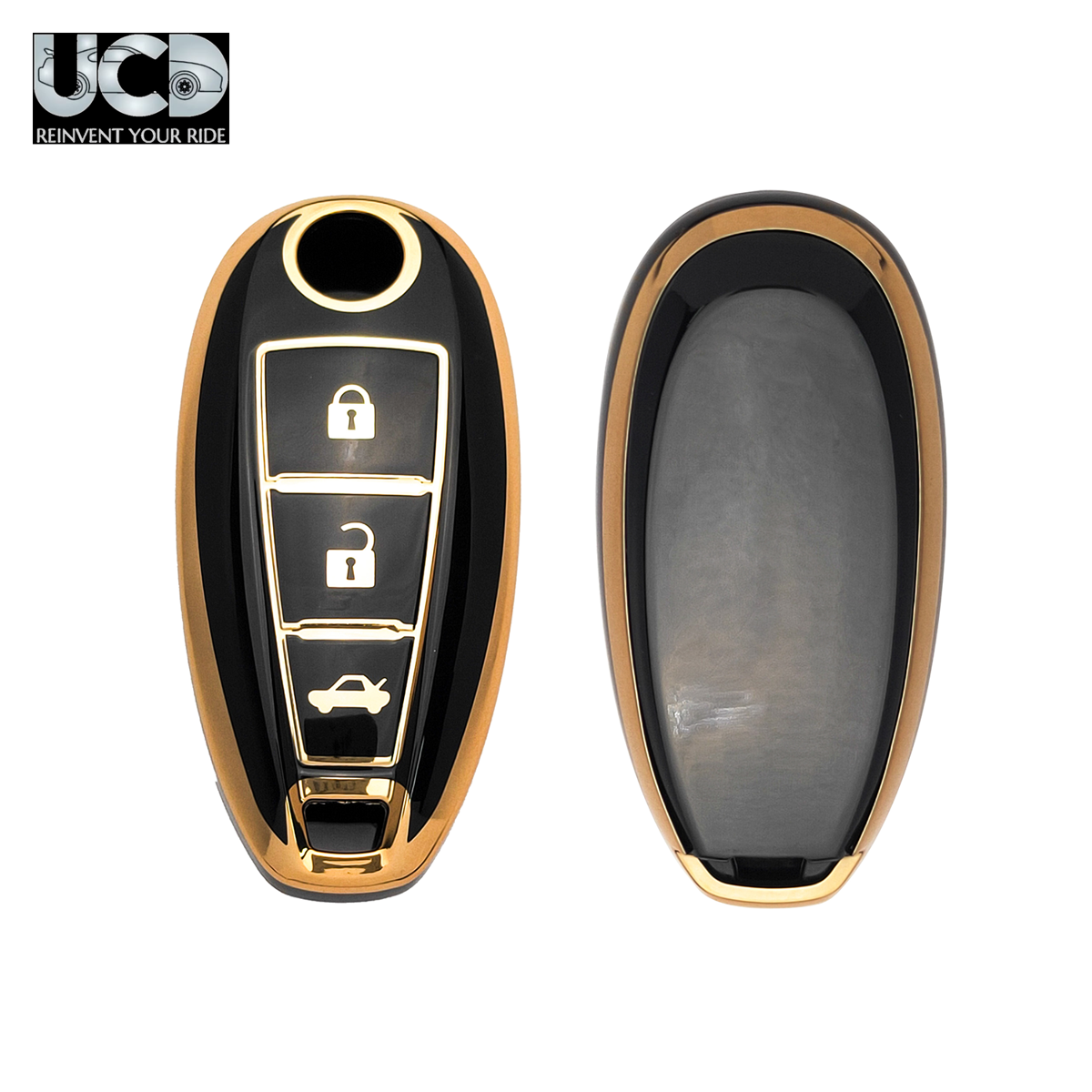 TPU Gold Series Car Key Cover For Suzuki S-cross