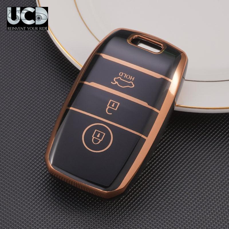 TPU Gold Series Car Key Cover For Kia Seltos