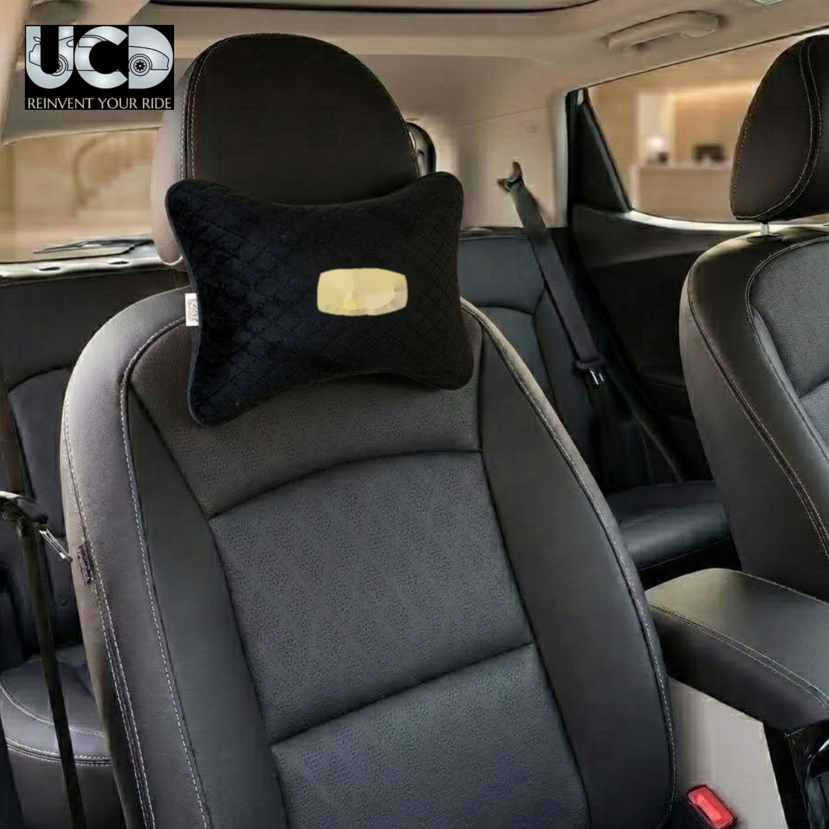 Premium Car Neck Rest Cushion Magnum | Ergonomic Memory Foam Headrest Pillow | Soft Quilted Design | Neck & Cervical Support for Long Drives | Universal Fit for All Cars