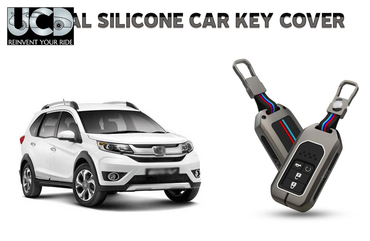 Car Key Cover Metal Silicone Compatible with Honda BR-V