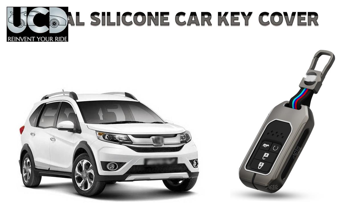 Car Key Cover Metal Silicone Compatible with Honda BR-V