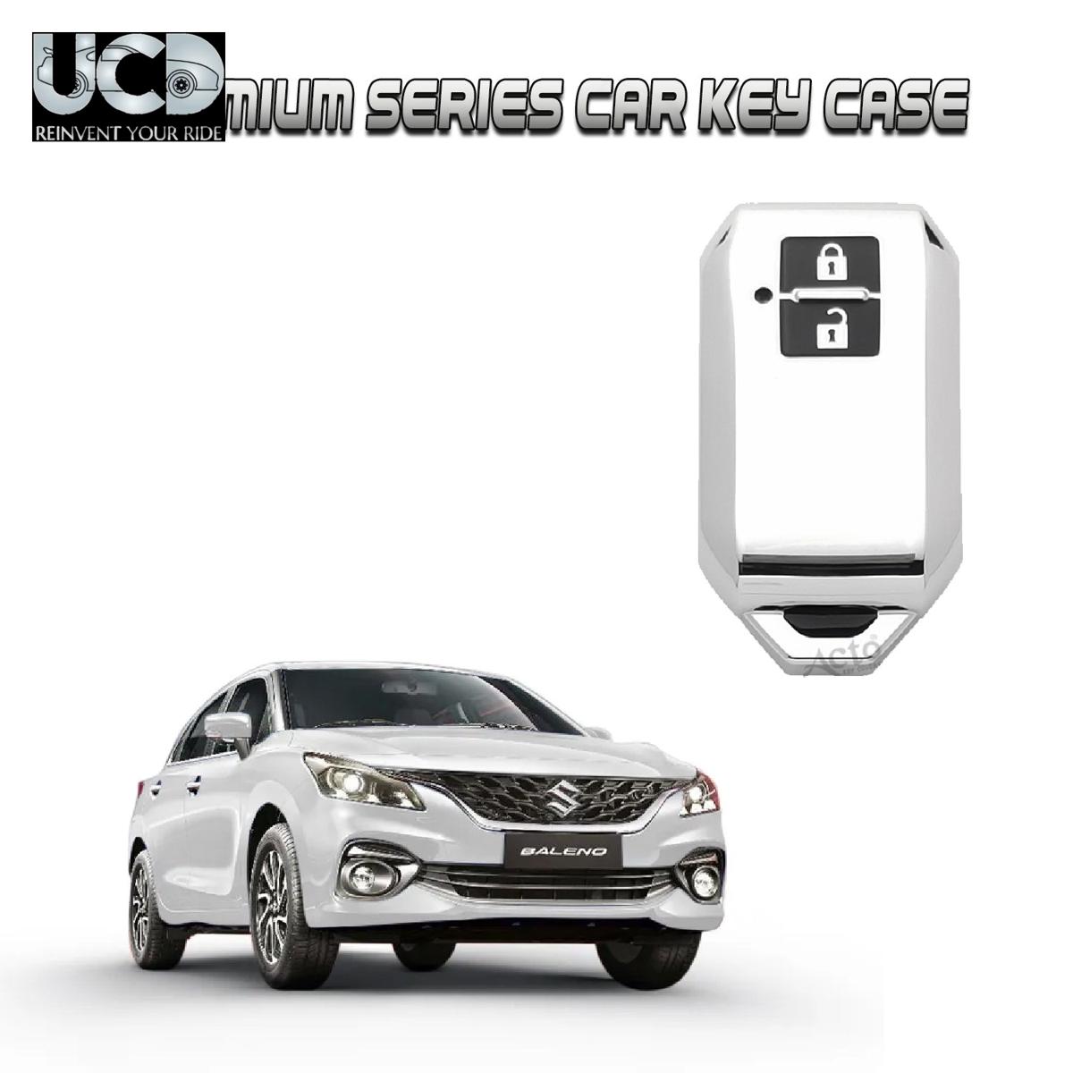 Car Key Cover Chromium Series Compatible with Baleno