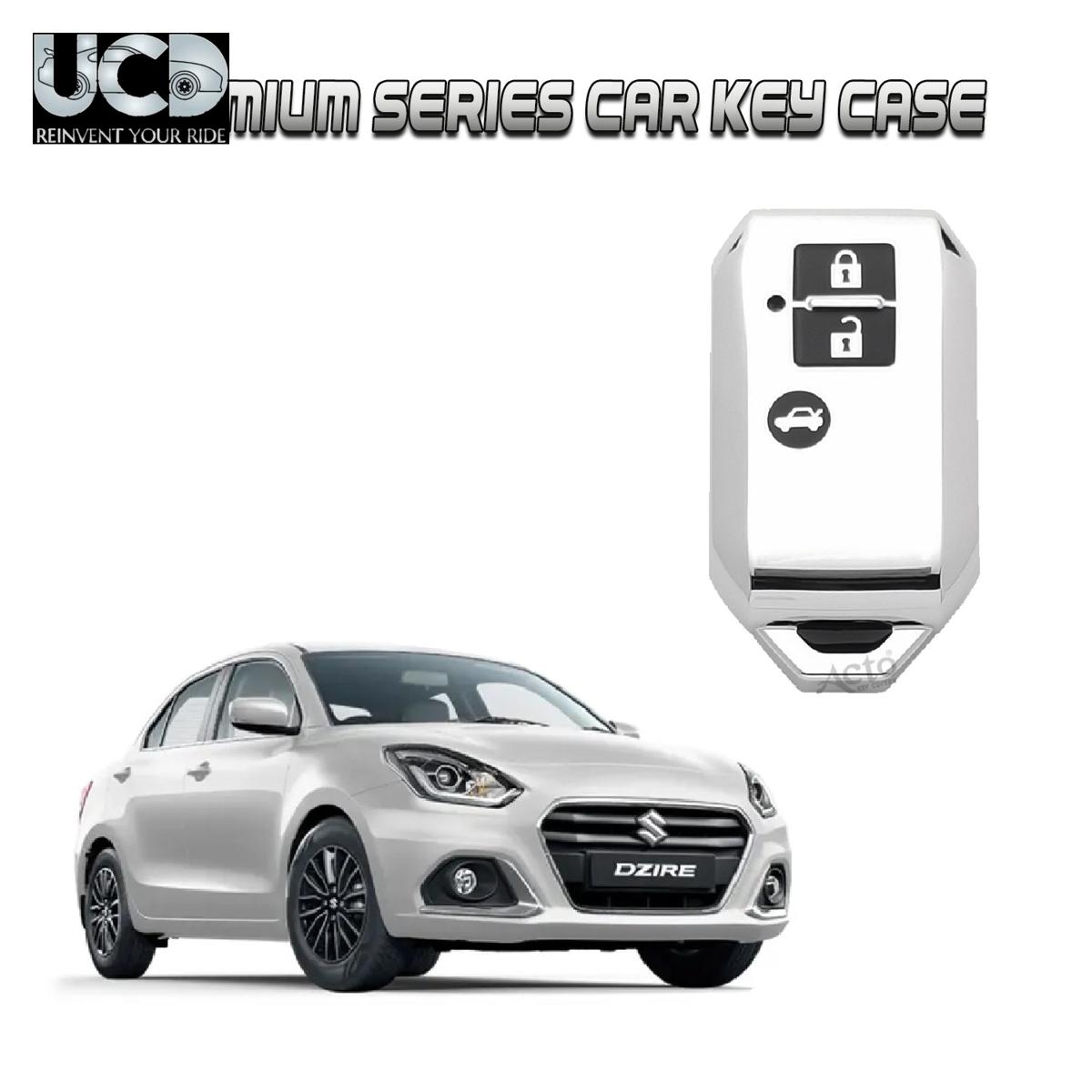 Car Key Cover Chromium Series Compatible with Dzire New
