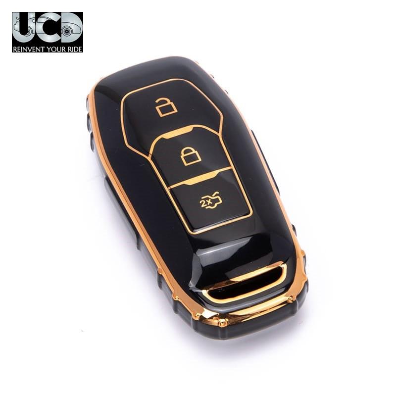 TPU Gold Series Car Key Cover For Ford New Fiesta