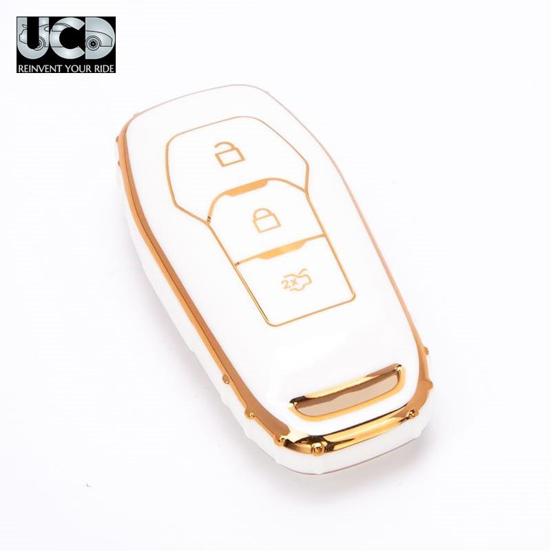TPU Gold Series Car Key Cover For Ford Aspire