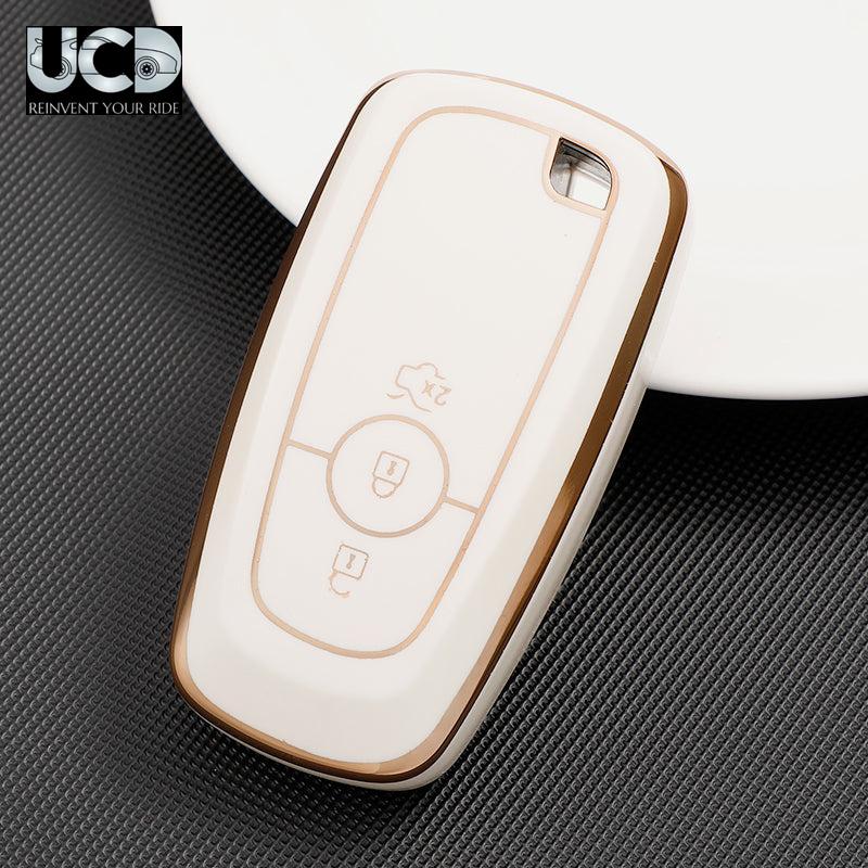 TPU Gold Series Car Key Cover For Ford Endeavour