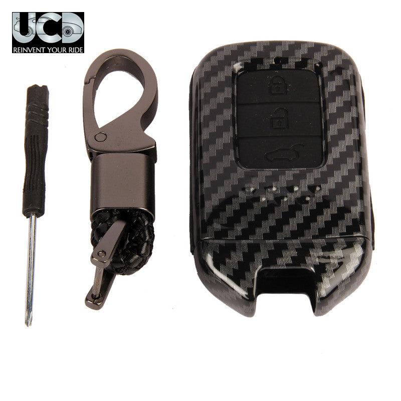 ABS Carbon Car Key Cover for Honda CRV Jazz