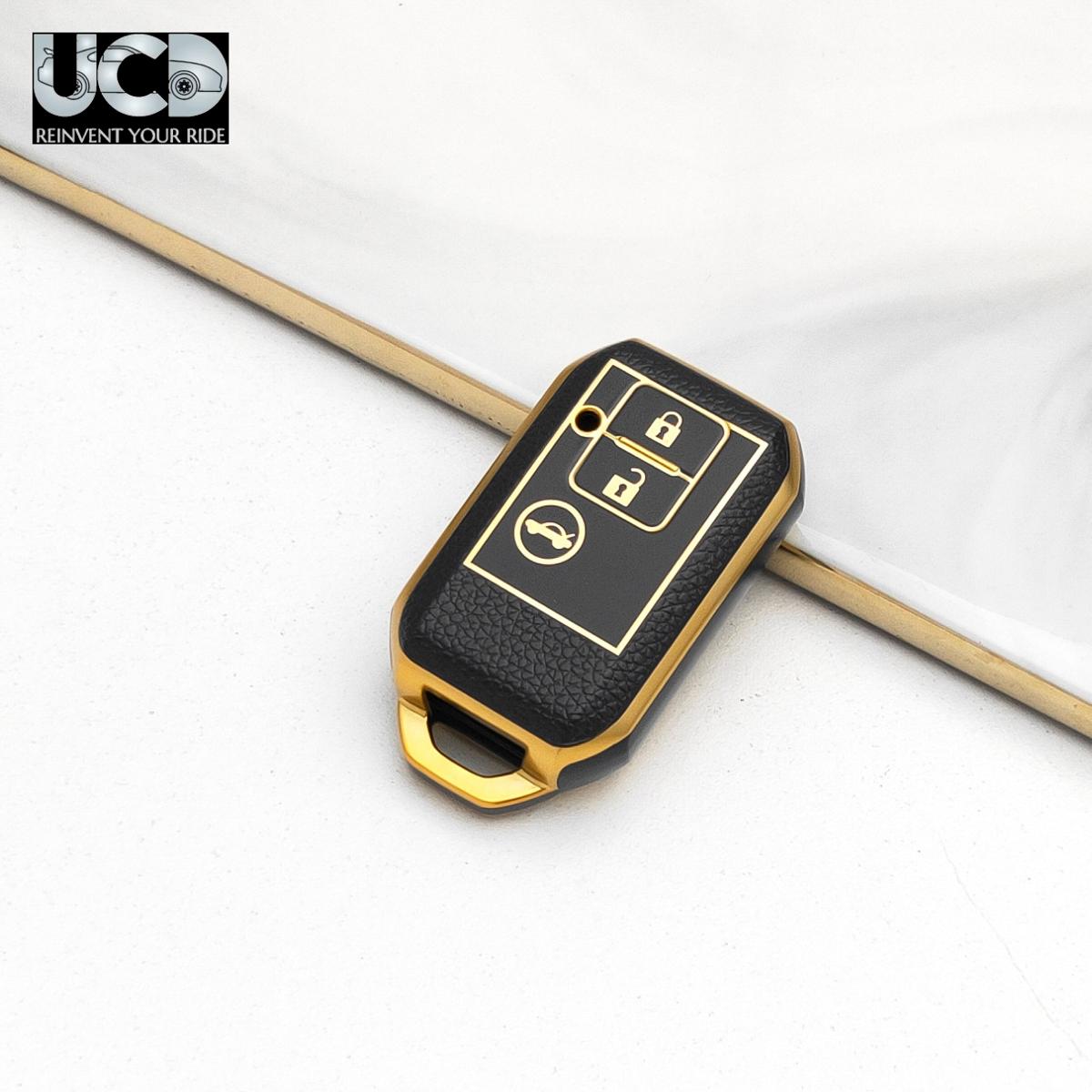Car Key Cover TPU Leather Grain With Key Chain For Suzuki New Dzire