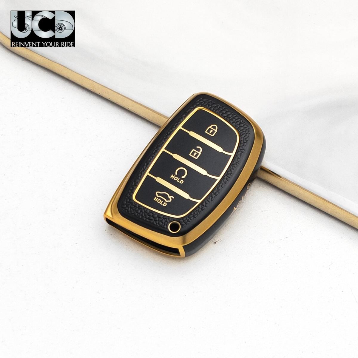 Car Key Cover TPU Leather Grain For Hyundai Tucson