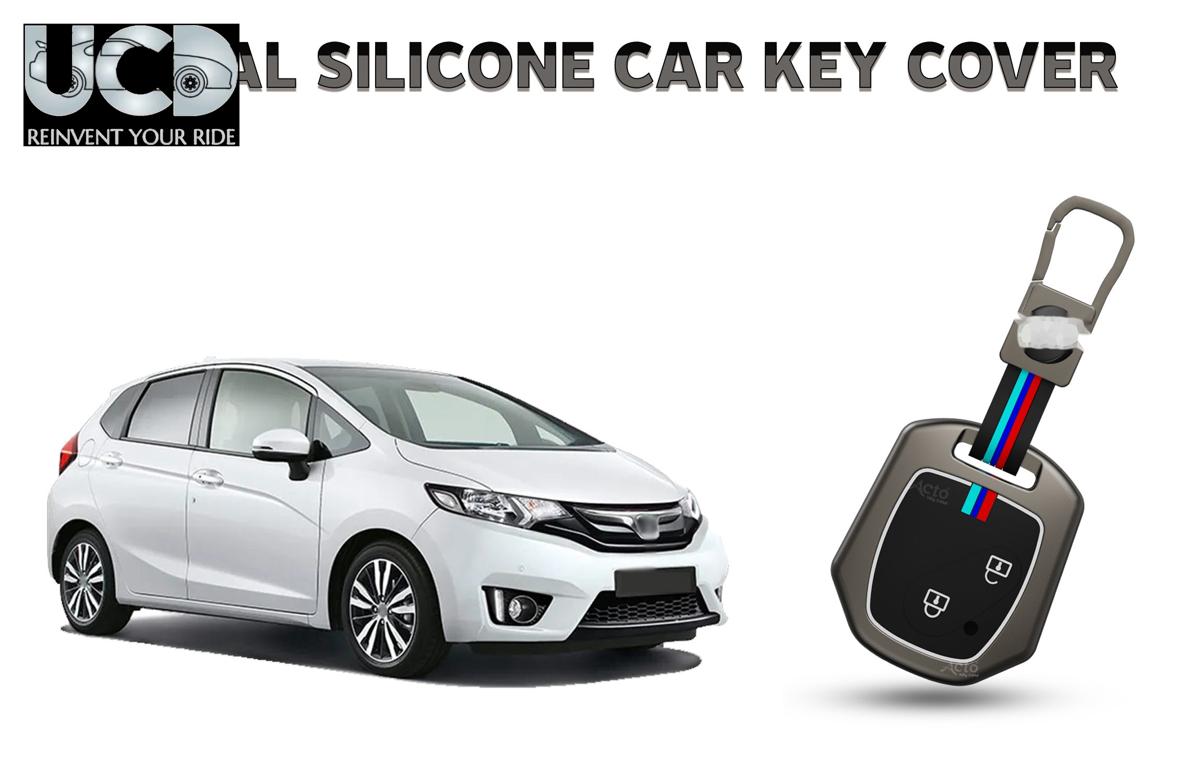 Car Key Cover Metal Silicone Compatible with Honda Jazz