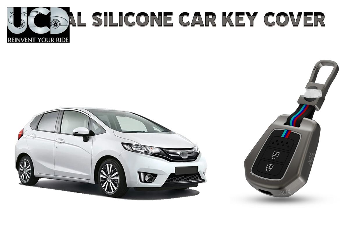 Car Key Cover Metal Silicone Compatible with Honda Jazz