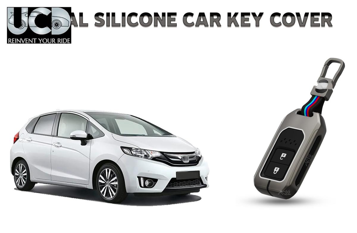 Car Key Cover Metal Silicone Compatible with Honda Jazz