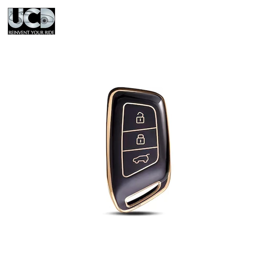 TPU Gold Series Car Key Cover For MG ZS EV