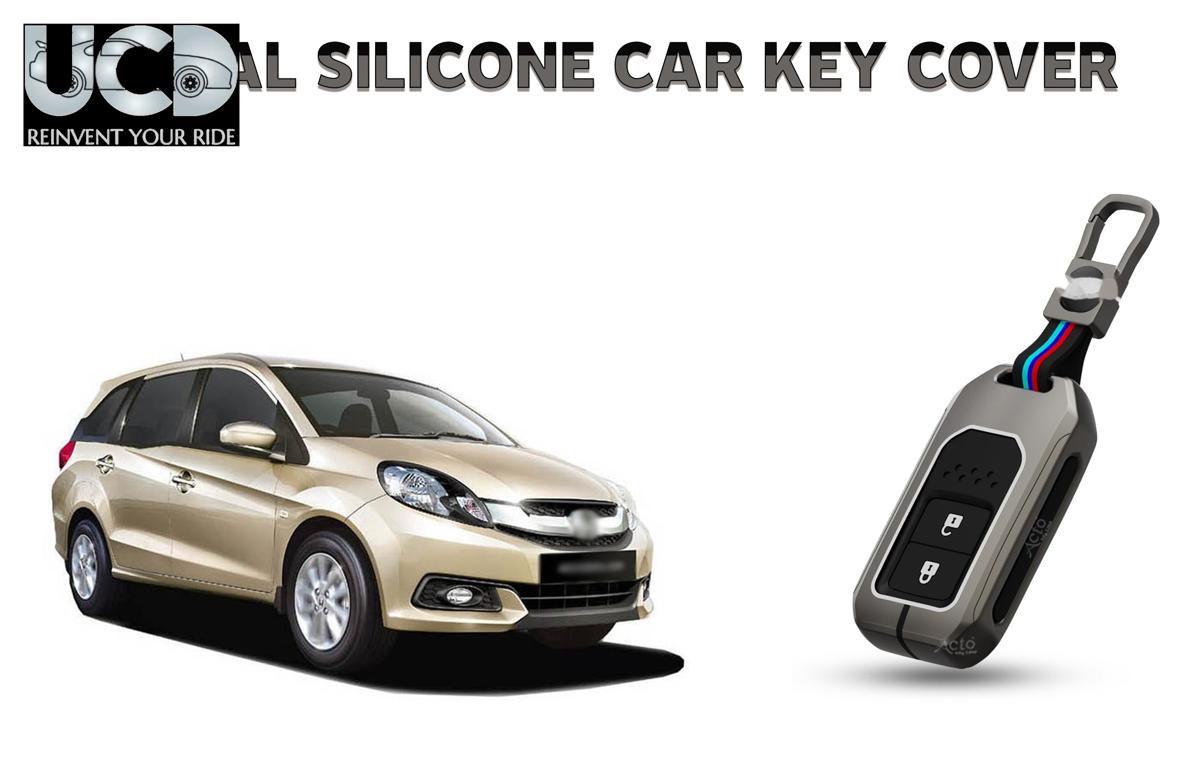 Car Key Cover Metal Silicone Compatible with Honda Mobilio