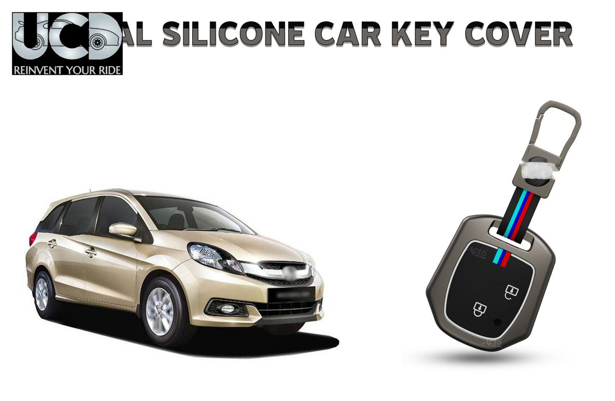 Car Key Cover Metal Silicone Compatible with Honda Mobilio