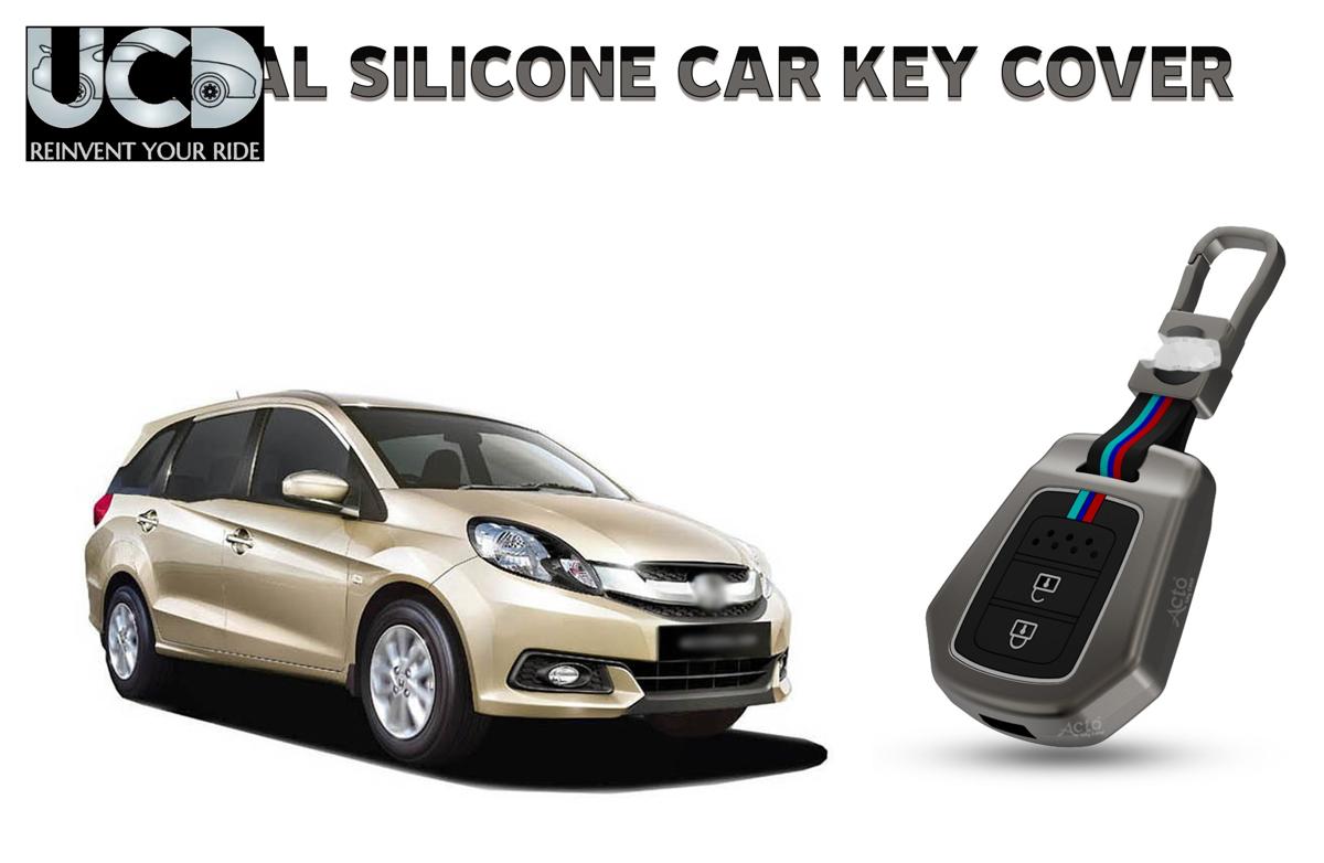Car Key Cover Metal Silicone Compatible with Honda Mobilio