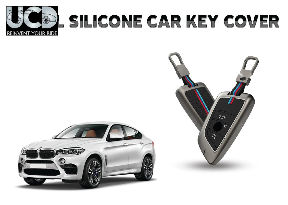 Car Key Cover Metal Silicone Compatible with BMW M Series