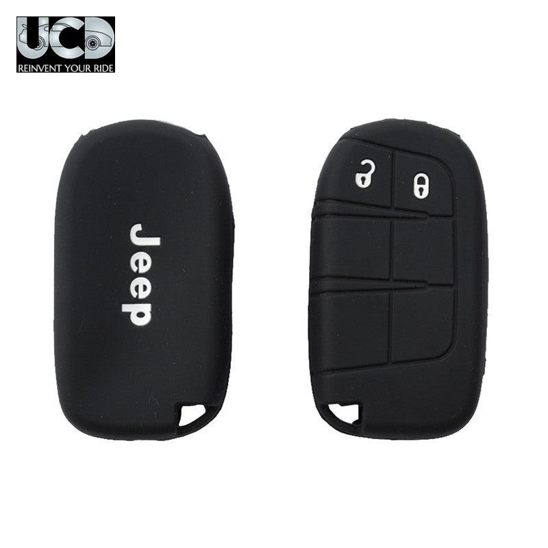 Silicone Car Key Cover for Jeep Compass Keyless Black