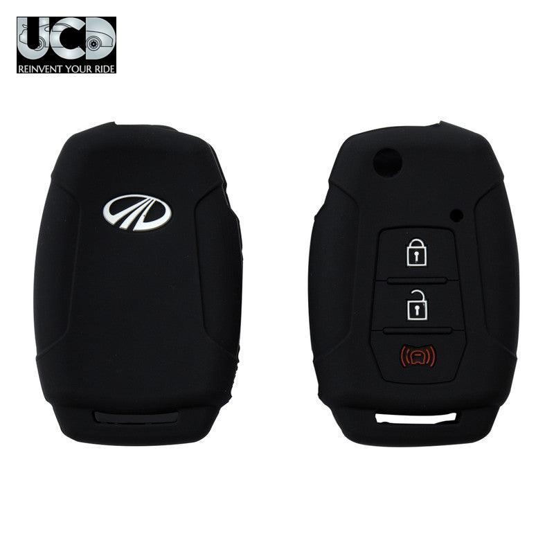 Silicone Car Key Cover for Mahindra XUV 300 Black