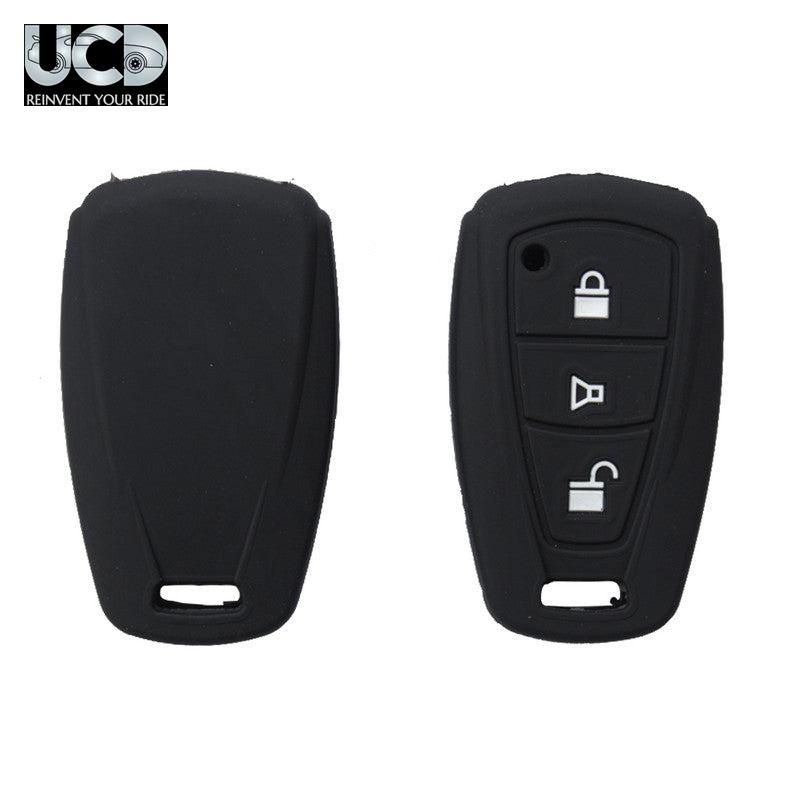 Silicone Car Key Cover for Tata Safari Storme New Black