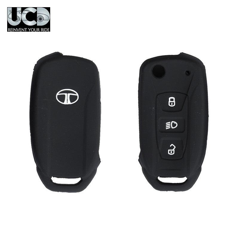 Silicone Car Key Cover for Tata Zest Black