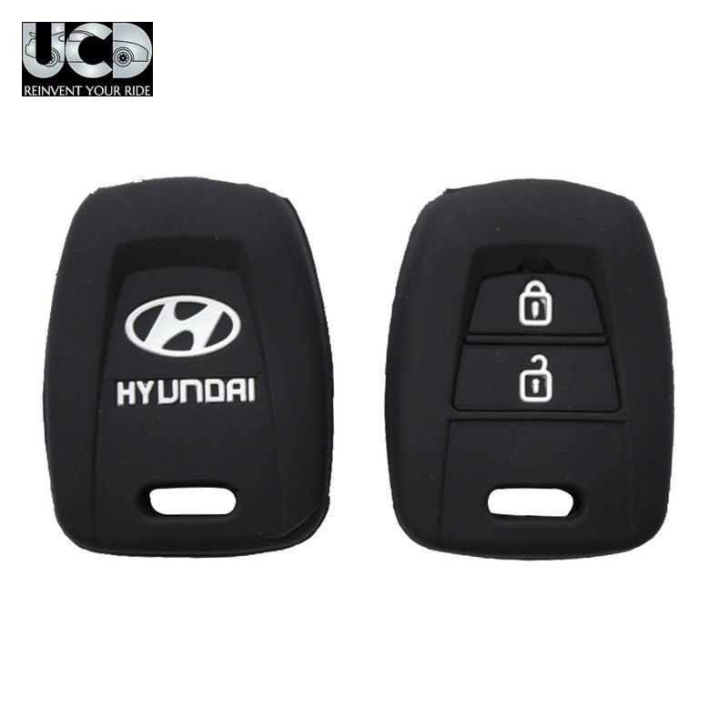 Silicone Car Key Cover for Hyundai Grand i10 Black