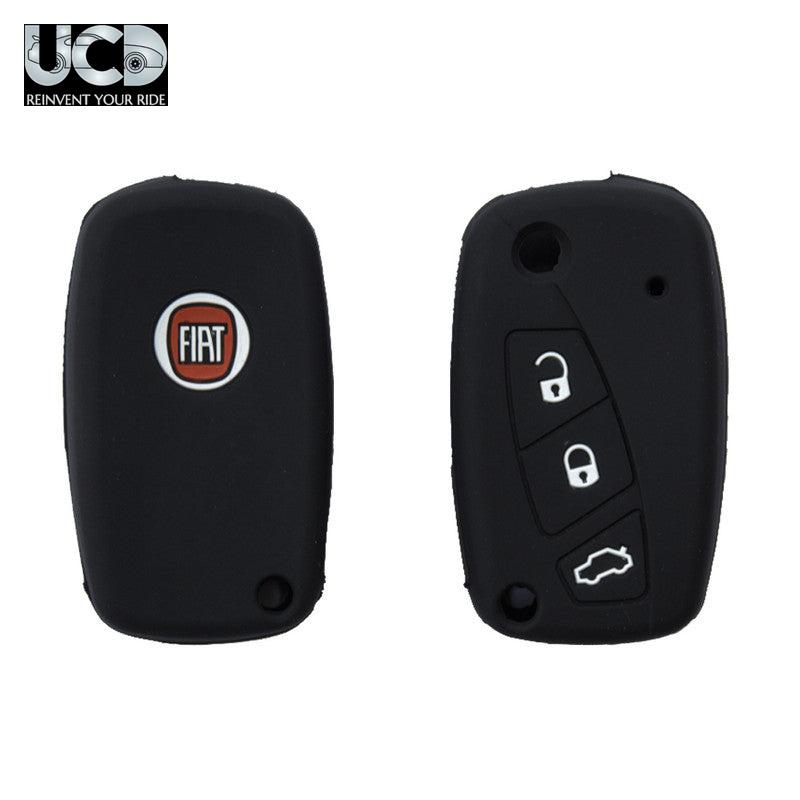 Silicone Car Key Cover for Fiat Punto Black