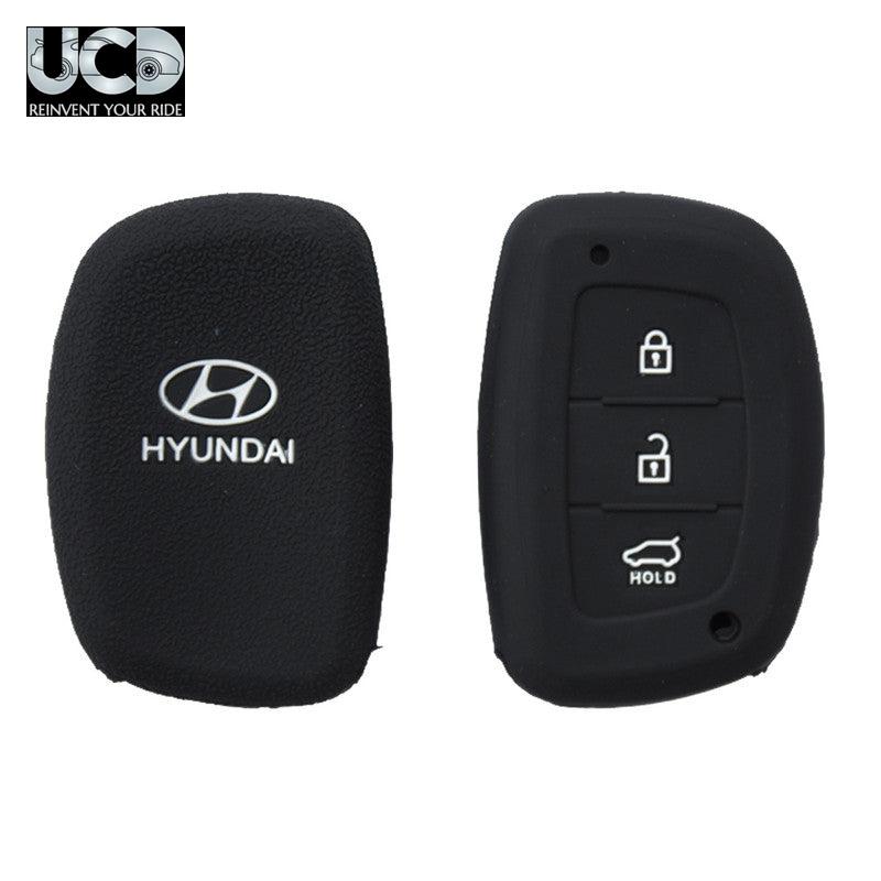 Silicone Car Key Cover for Hyundai Grand i10 Keyless Black
