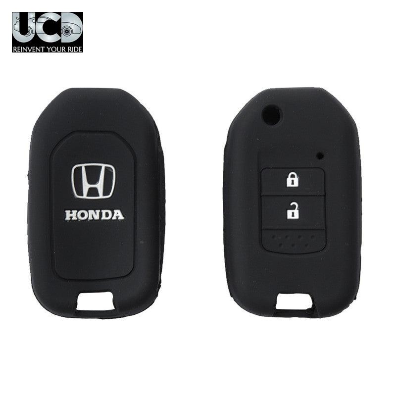 Silicone Car Key Cover for Honda City New Flipkey Black