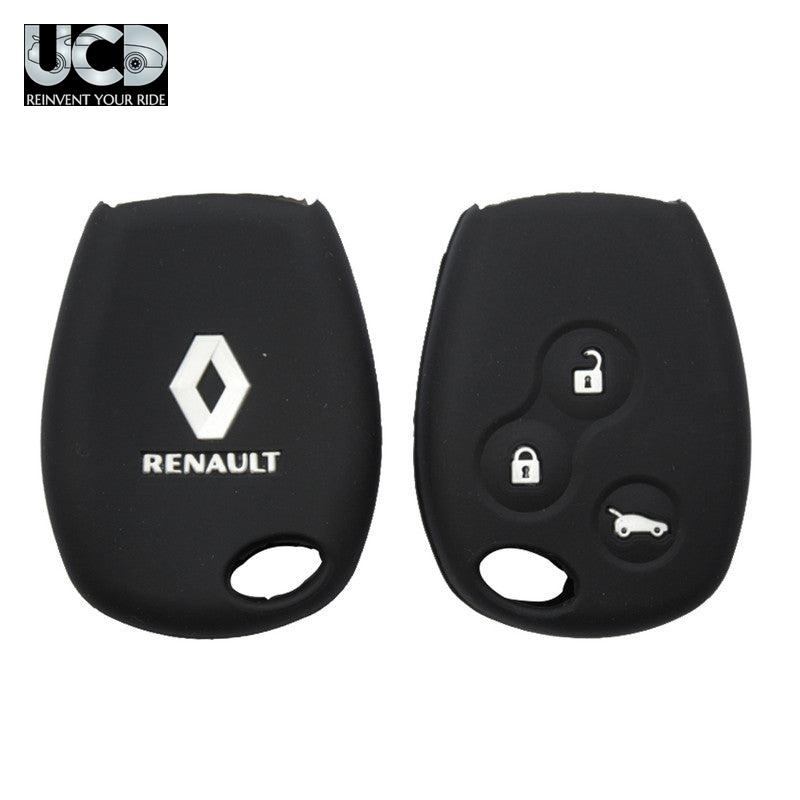 Silicone Car Key Cover for Renault 3 Button Key Black