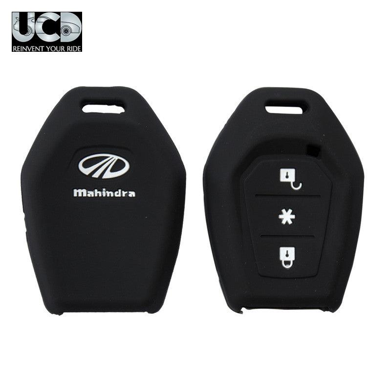 Silicone Car Key Cover for Mahindra TUV 300 Black