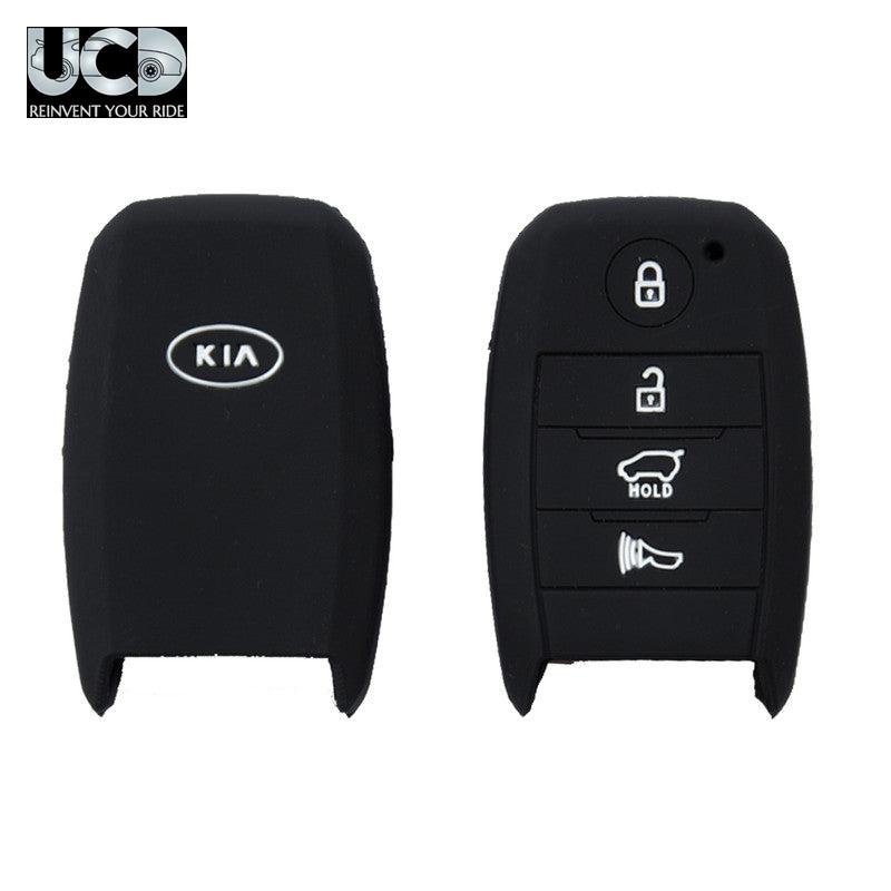 Silicone Car Key Cover for Kia 4 Button Key Black