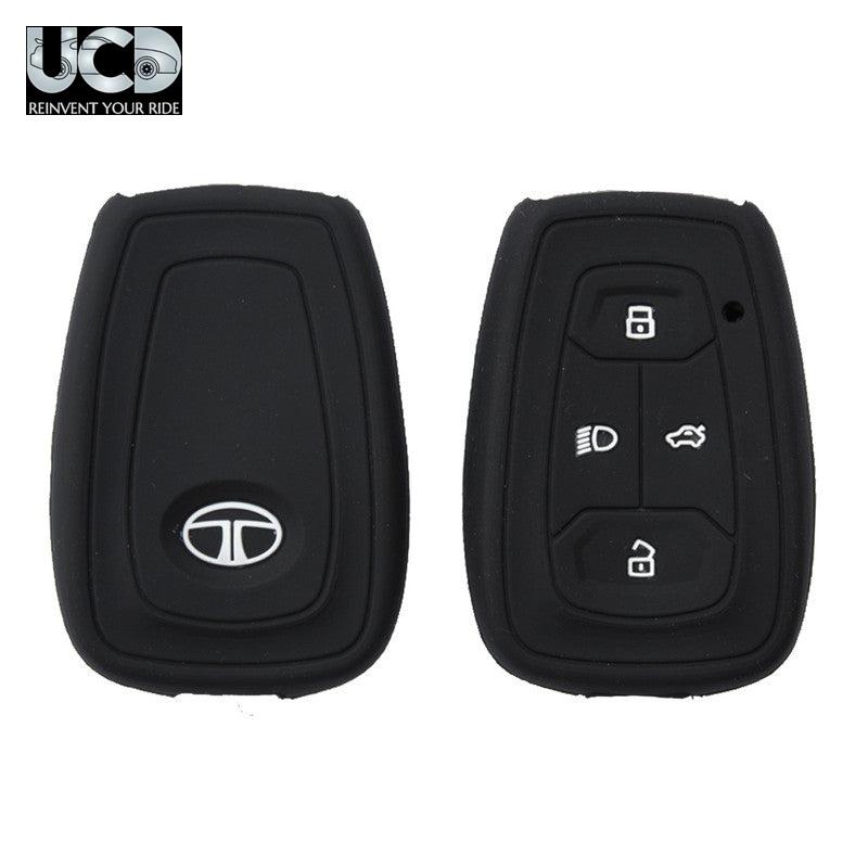 Silicone Car Key Cover for Tata Nexon Black