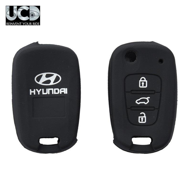Silicone Car Key Cover for Hyundai i20 Old Black