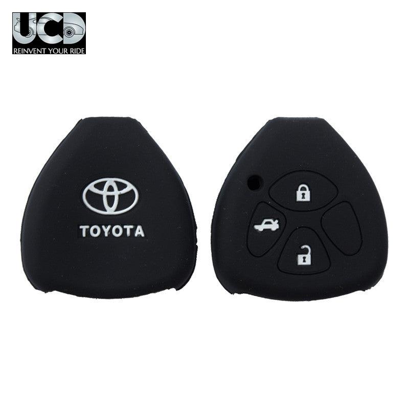 Silicone Car Key Cover for Toyota Fortuner Old Black