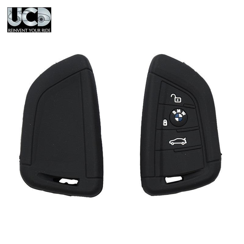 Silicone Car Key Cover for BMW 5 Series Black