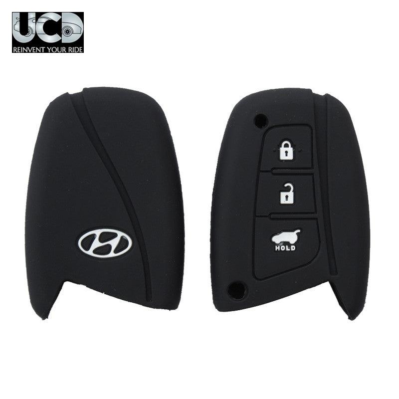 Silicone Car Key Cover for Hyundai i20 Old Black