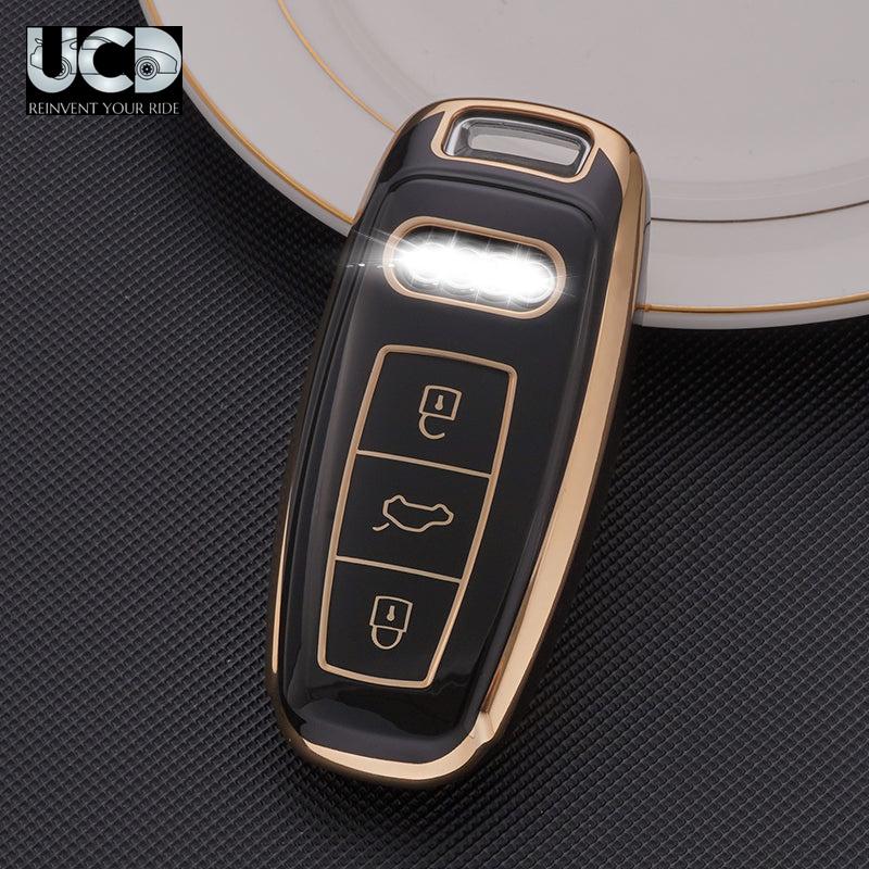 TPU Gold Series Car Key Cover For Audi TT