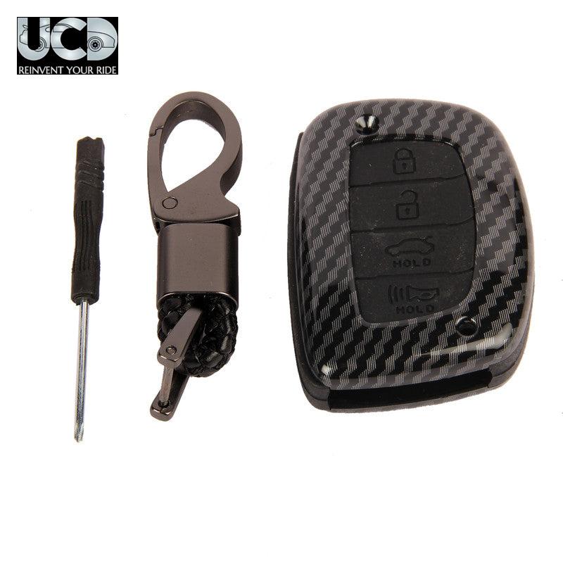 ABS Carbon Car Key Cover for Hyundai Creta 2020
